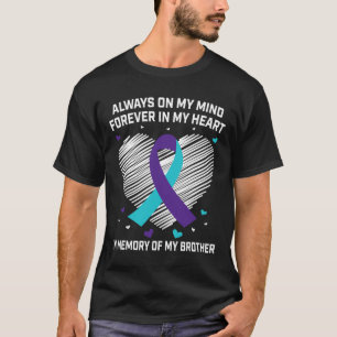 Heart In Memory Of My Brother Suicide Awareness Pr T-Shirt