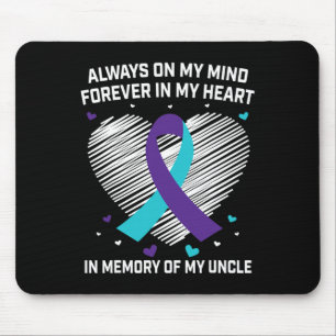 Heart In Memory Of My Uncle Suicide Awareness Prev Mouse Pad
