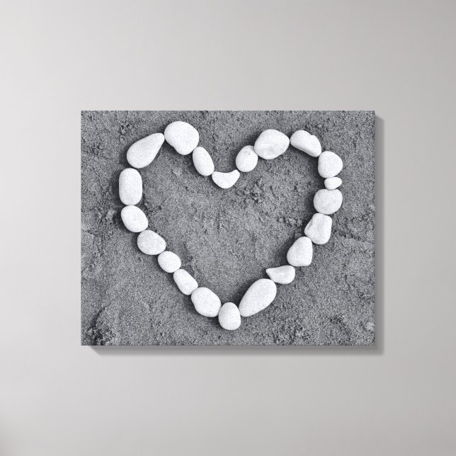 Heart in Pebbles Canvas (Front)