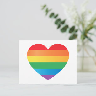 Heart in pride colours  postcard