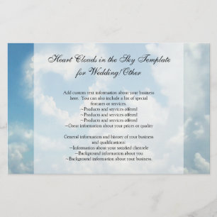 Heart in the Clouds, Blue Sky Romantic Love Flyer