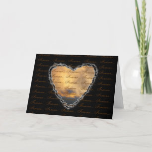 Heart in the Clouds Forever Valentine Love Holiday Card