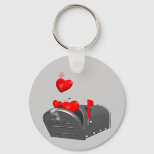 Heart In The Mail T-shirts and Gifts Keychain