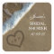 Heart In The Sand Beach Bridal Shower Stickers