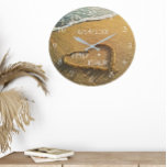 Heart in the Sand Beach Shore Tropical Ocean View  Large Clock<br><div class="desc">Capture a timeless memory with our Heart in the Sand Beach Shore Clock. This beautifully designed clock showcases a unique and romantic beach scene with names and a special date inscribed in the sand, nestled along gentle ocean waves—a perfect symbol of love and commitment. Create a custom keepsake by adding...</div>