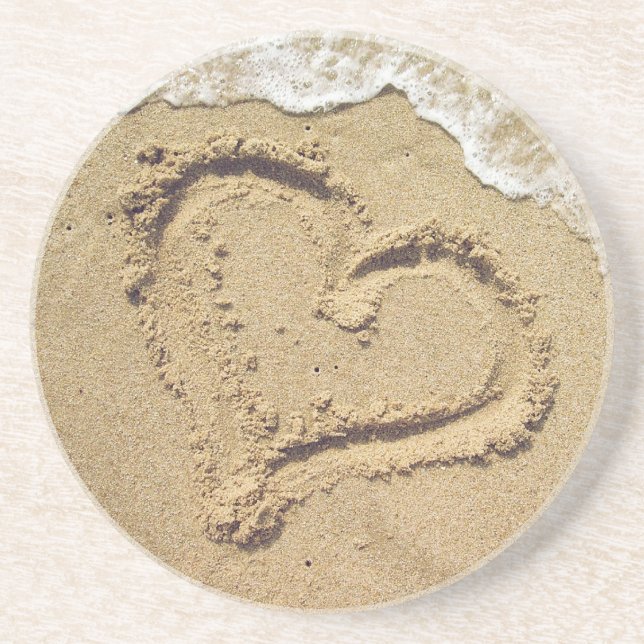 Heart in the Sand coasters (Front)