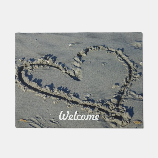 Heart In The Sand Doormat (Front)