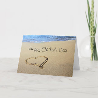 Heart in the Sand Happy Father's Day Card