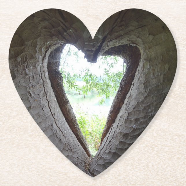 Heart in Tree LOVE Heart Coaster (Front)