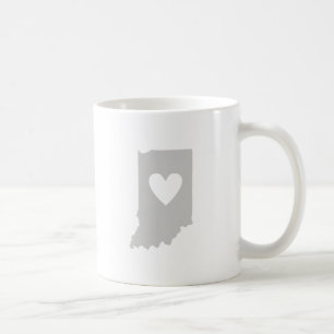 Heart Indiana state silhouette Coffee Mug