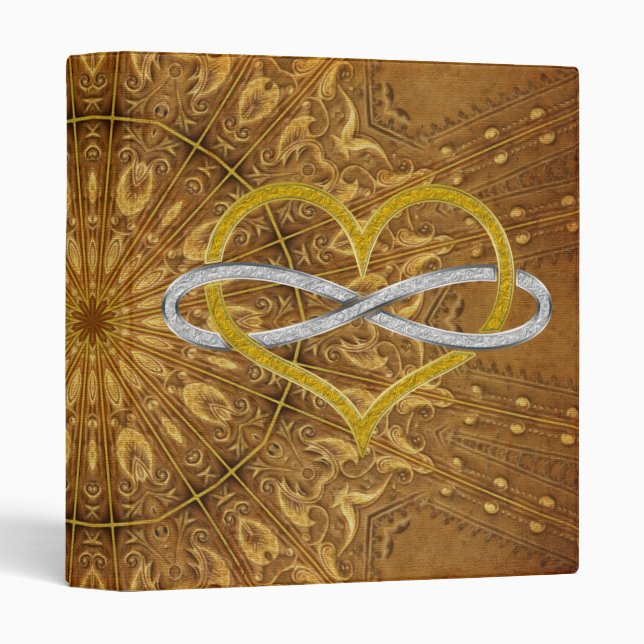 Heart Infinity Gold Silver Binder (Front/Spine)