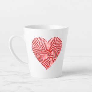 Heart ink latte mug