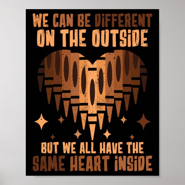 Heart Inside Black History Month Juneteenth Teache Poster (Front)