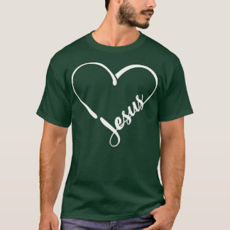 Heart Jesus lover god i love jesus  T-Shirt