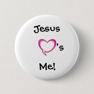 heart, Jesus Me!, 's 2 Inch Round Button