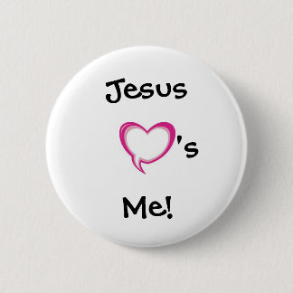 heart, Jesus  Me!, 's 2 Inch Round Button