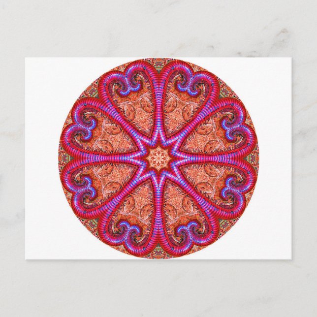 Heart Kaleidoscope Postcard (Front)
