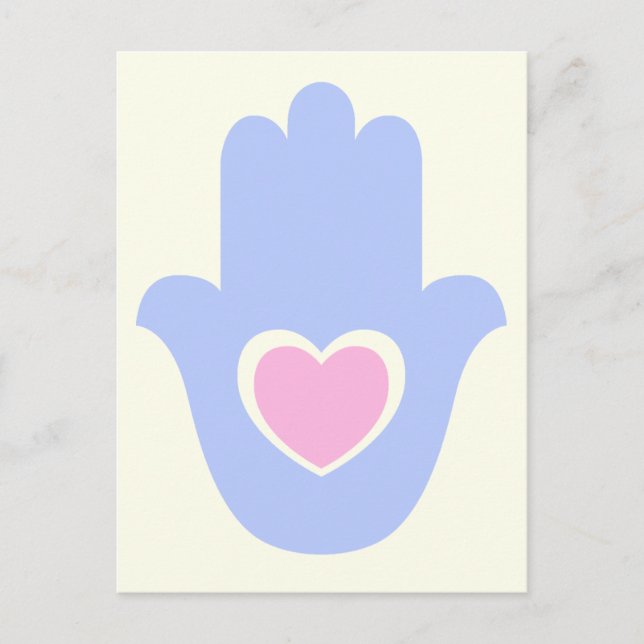 Heart Kamsa Postcard (Front)