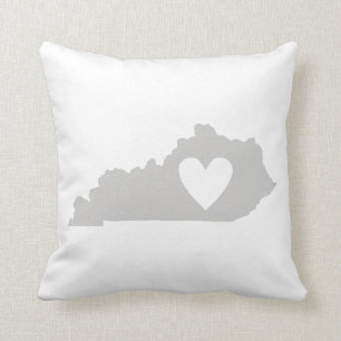 Heart Kentucky state silhouette Throw Pillow