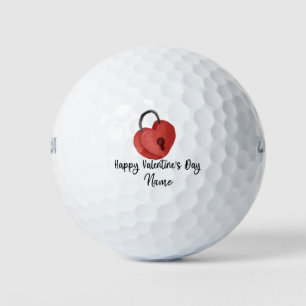 Heart Key Golf Balls Golfer Valentine's Gift