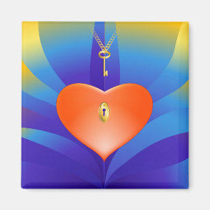 Heart & Key Magnet