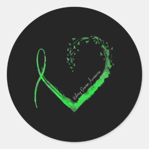 Heart Kidney Disease Awareness  Classic Round Sticker