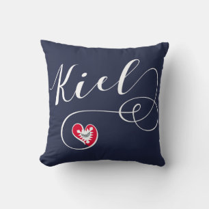 Heart Kiel Pillow, Germany Throw Pillow