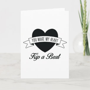Heart Kip a Beat Crossfit Valentine's Day Card