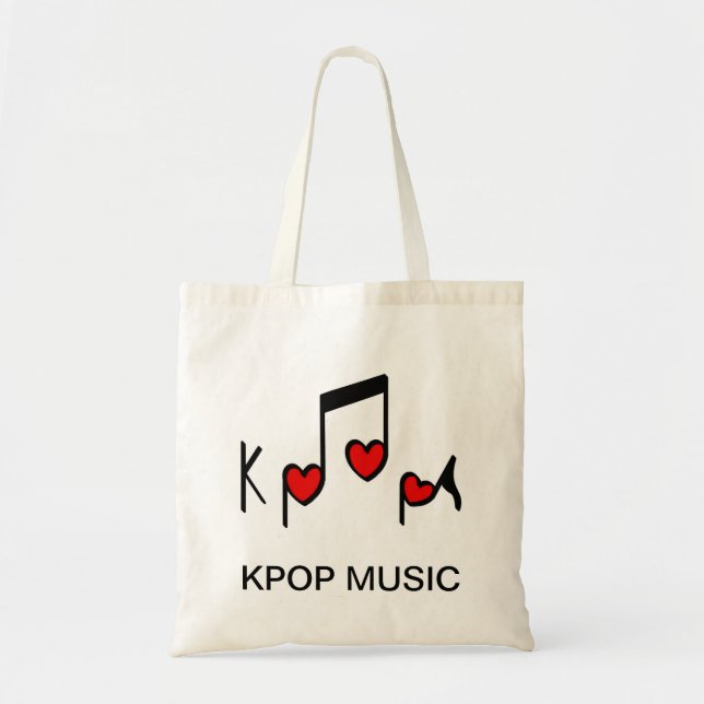 Heart Korean Pop Music! Tote Bag (Front)