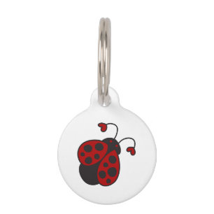 Heart Ladybug Pet Tag