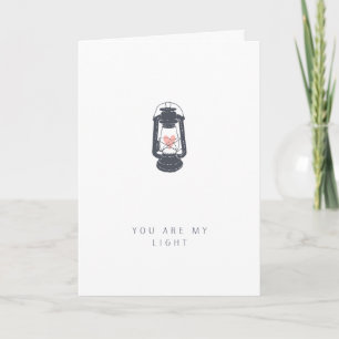 Heart Lantern Love Thank You Greeting Card