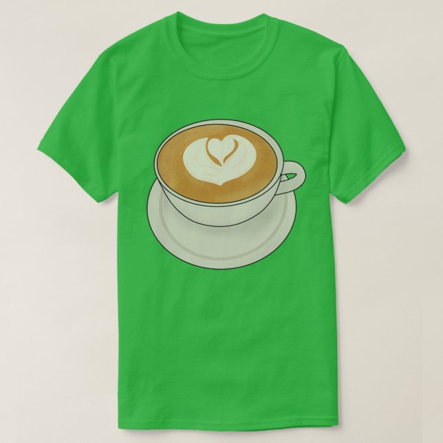 Heart Latte Art T-Shirt (Design Front)