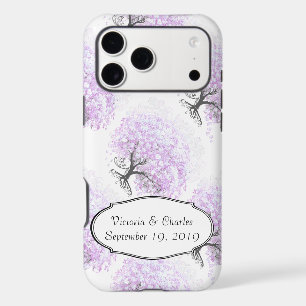 Heart Leaf Lavender Tree Vintage Bird Wedding