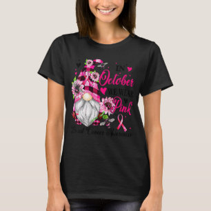 Heart Leopard Sunflower In October We Wear Pink Br T-Shirt