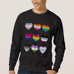 Heart Lgbt Flag happy pride month transgender mtf Sweatshirt