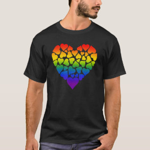 Heart Lgbt Rainbow Hearts Floating Beautiful Lgbtq T-Shirt