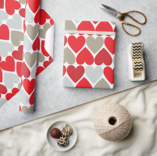 Heart Line Pattern Wrapping Paper