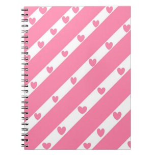 Heart Lines Pink Notebook