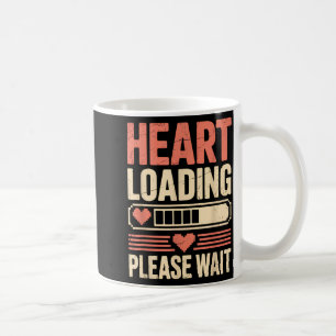 Heart Loading Please Wait Retro Xel Valentine Humo Coffee Mug