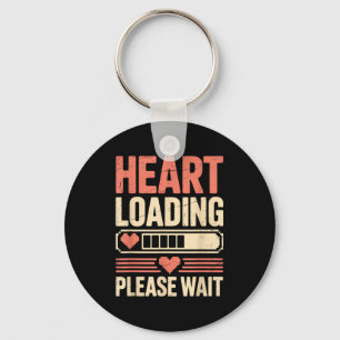 Heart Loading Please Wait Retro Xel Valentine Humo Keychain