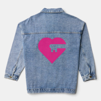 heart lock denim jacket