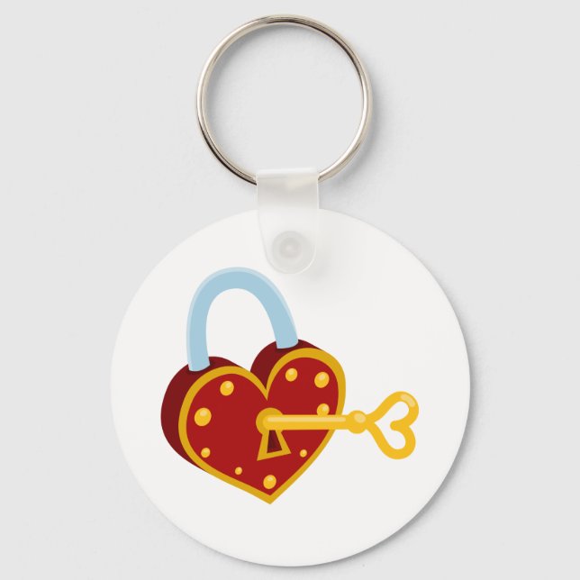Heart Lock Keychain (Front)