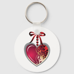 Heart Locket Keychain