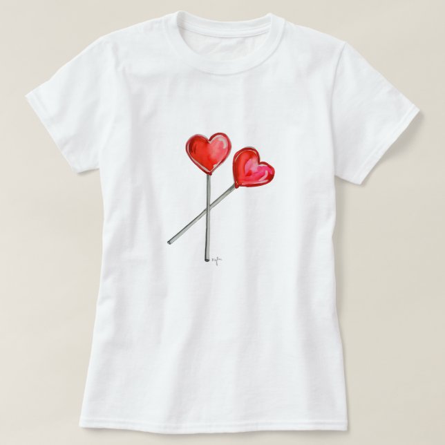 Heart Lollies T-Shirt (Design Front)