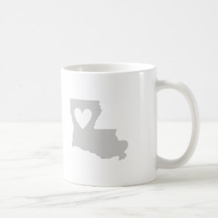 Heart Louisiana state silhouette Coffee Mug