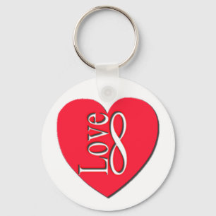 Heart Love (8) Infinity Keychain