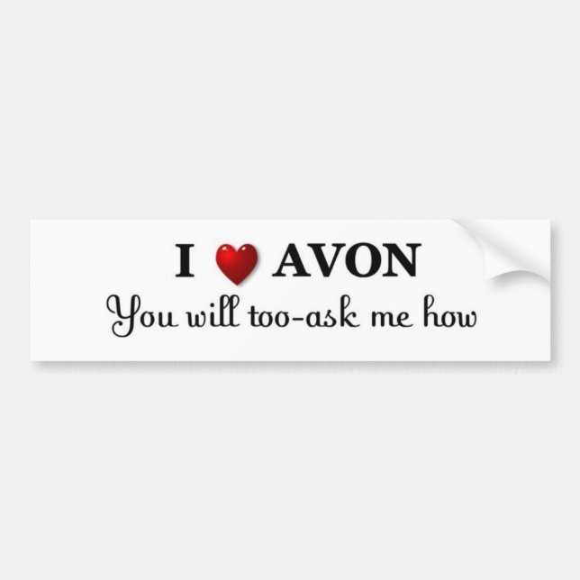 heart/love AVON - ask how Bumper Sticker (Front)