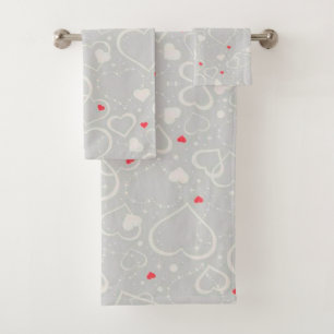 Heart Love Bath Towel Set