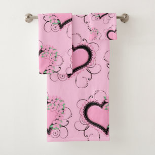 Heart Love Bath Towel Set