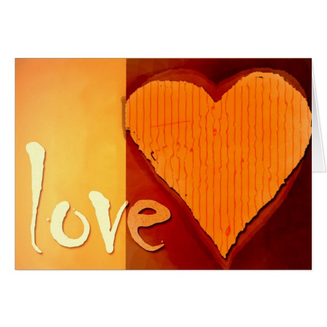 Heart love card (Front Horizontal)